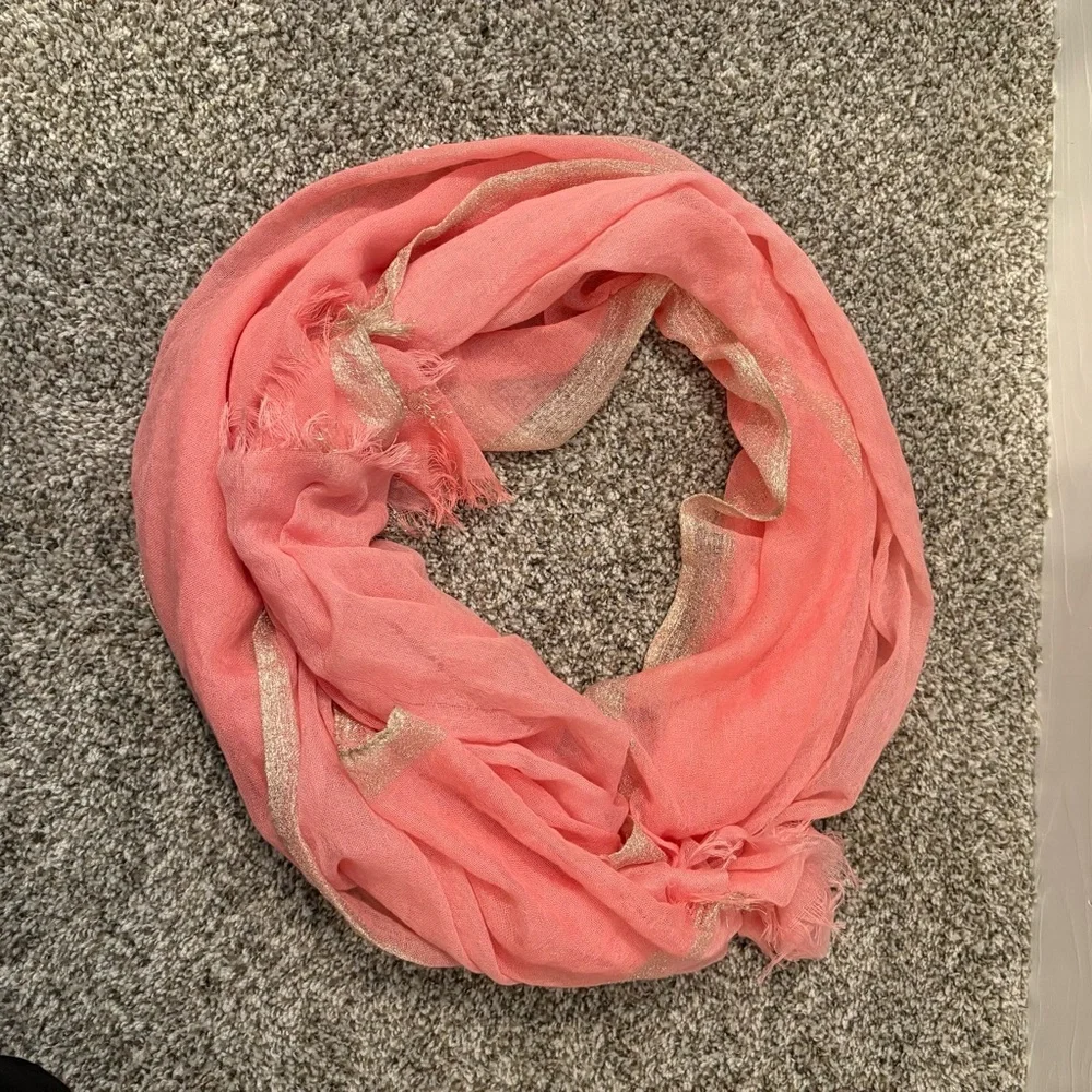NWT pink scarf with gold detail from New York and company